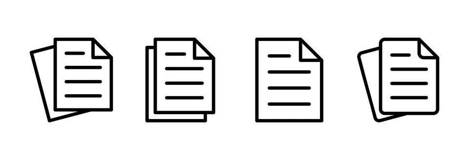 Document icon vector illustration. Paper sign and symbol. File Icon Stock Illustration