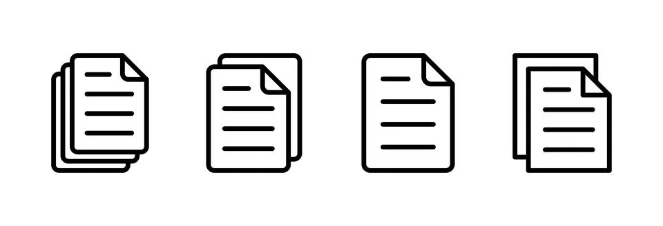 Document icon vector illustration. Paper sign and symbol. File Icon Stock Illustration