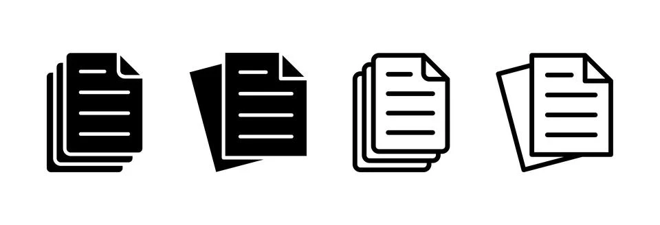 Document icon vector illustration. Paper sign and symbol. File Icon Stock Illustration