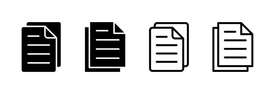 Document icon vector illustration. Paper sign and symbol. File Icon Stock Illustration