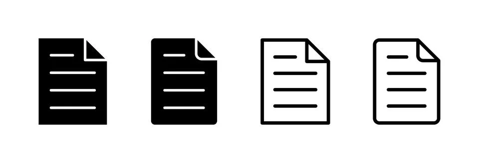 Document icon vector illustration. Paper sign and symbol. File Icon Stock Illustration