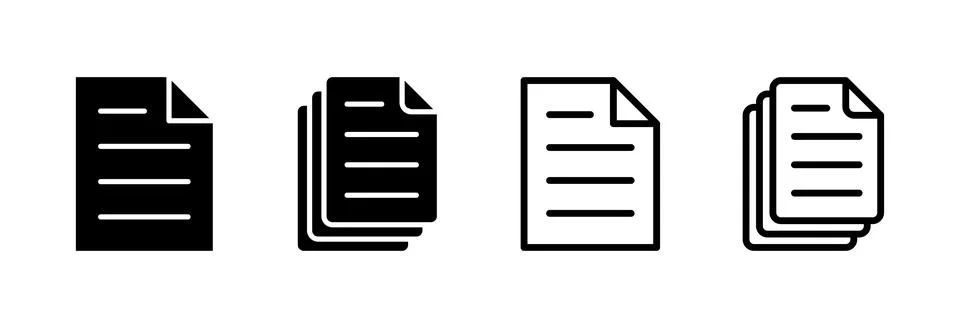 Document icon vector illustration. Paper sign and symbol. File Icon Stock Illustration