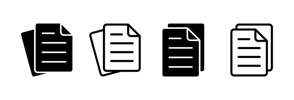 Document icon vector illustration. Paper sign and symbol. File Icon Stock Illustration