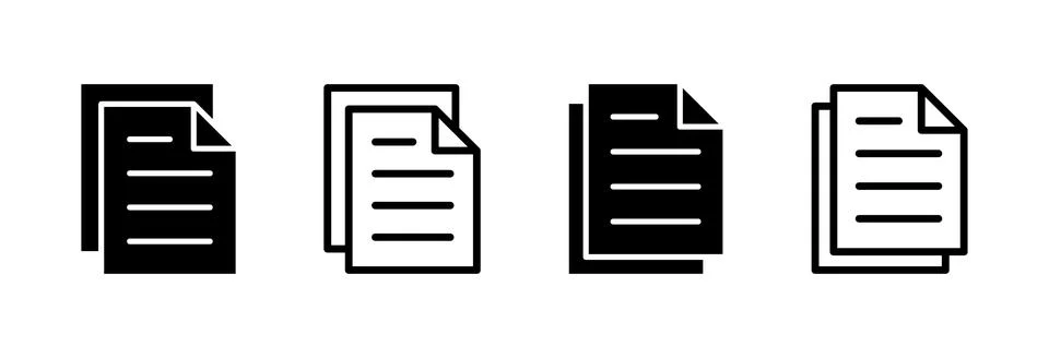 Document icon vector illustration. Paper sign and symbol. File Icon Stock Illustration