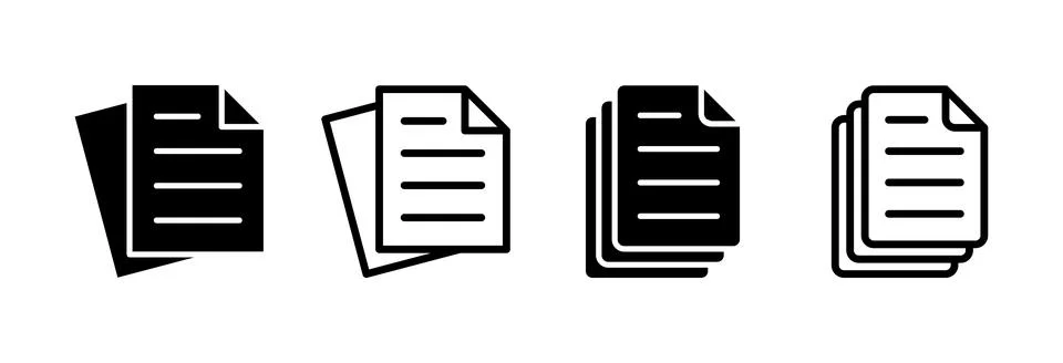 Document icon vector illustration. Paper sign and symbol. File Icon Stock Illustration