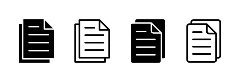 Document icon vector illustration. Paper sign and symbol. File Icon Illustrazione stock