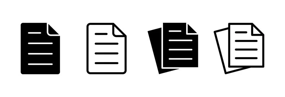 Document icon vector illustration. Paper sign and symbol. File Icon Stock Illustration