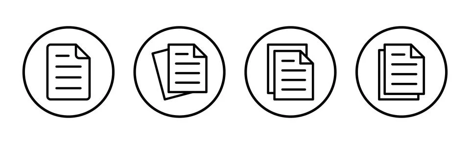 Document icon vector illustration. Paper sign and symbol. File Icon Stock Illustration