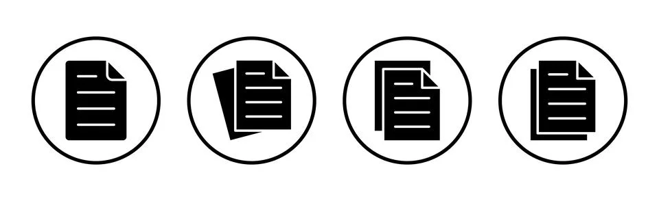 Document icon vector illustration. Paper sign and symbol. File Icon Stock Illustration