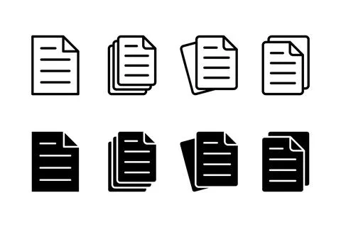 Document icon vector illustration. Paper sign and symbol. File Icon Stock Illustration