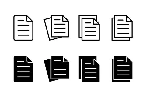 Document icon vector illustration. Paper sign and symbol. File Icon Stock Illustration