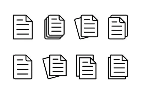 Document icon vector illustration. Paper sign and symbol. File Icon Stock Illustration