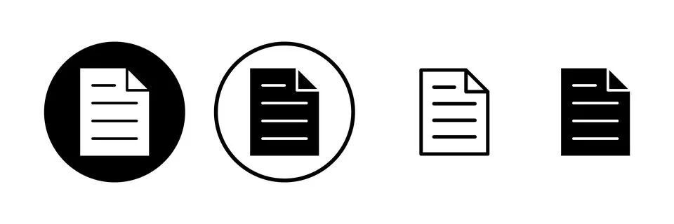 Document icon vector illustration. Paper sign and symbol. File Icon Illustration
