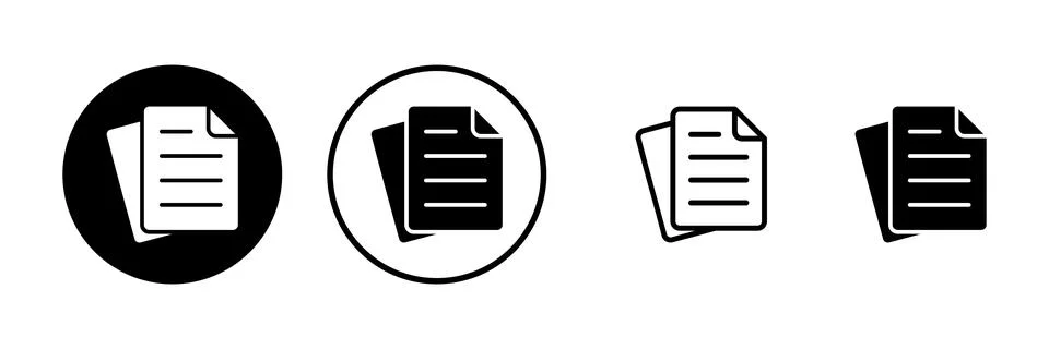 Document icon vector illustration. Paper sign and symbol. File Icon Stock Illustration