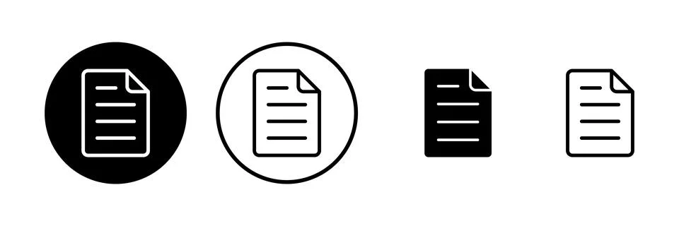 Document icon vector illustration. Paper sign and symbol. File Icon 스톡 일러스트