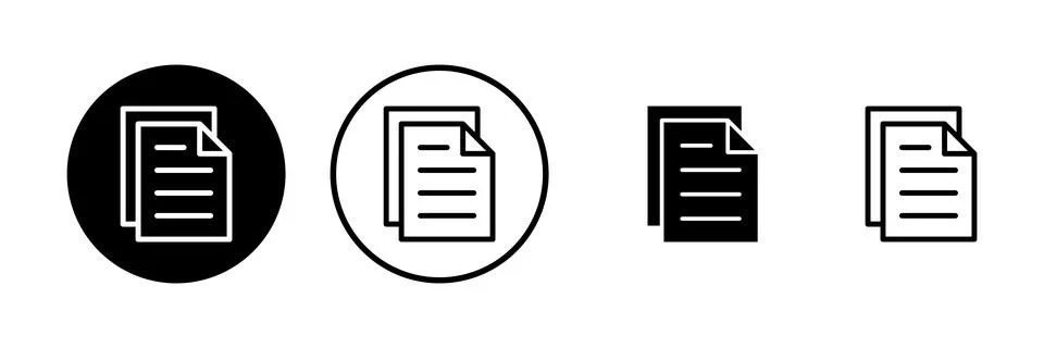 Document icon vector illustration. Paper sign and symbol. File Icon Stock Illustration