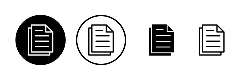 Document icon vector illustration. Paper sign and symbol. File Icon Illustrazione stock