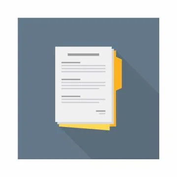 Document icon vector isolated. Stock Illustration
