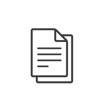 Document icon vector isolated on white background Stock Illustration