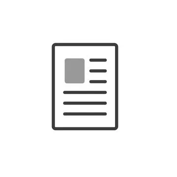 Document icon vector isolated on white background Stock Illustration