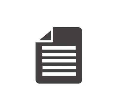 Document icon vector isolated on white background Illustrazione stock