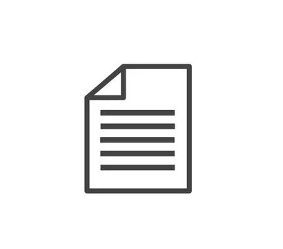 Document icon vector isolated on white background Stock Illustration