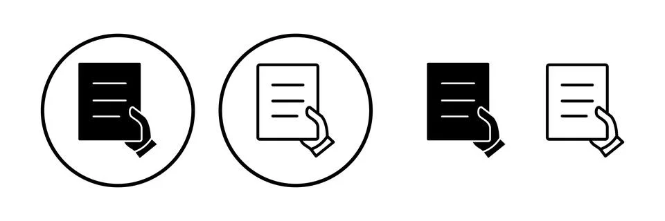 Document icon vector. Paper icon. File Icon Stock Illustration