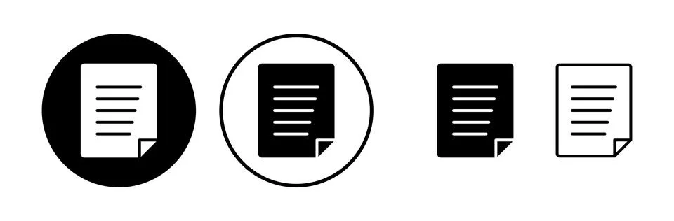 Document icon vector. Paper icon. File Icon Illustrazione stock