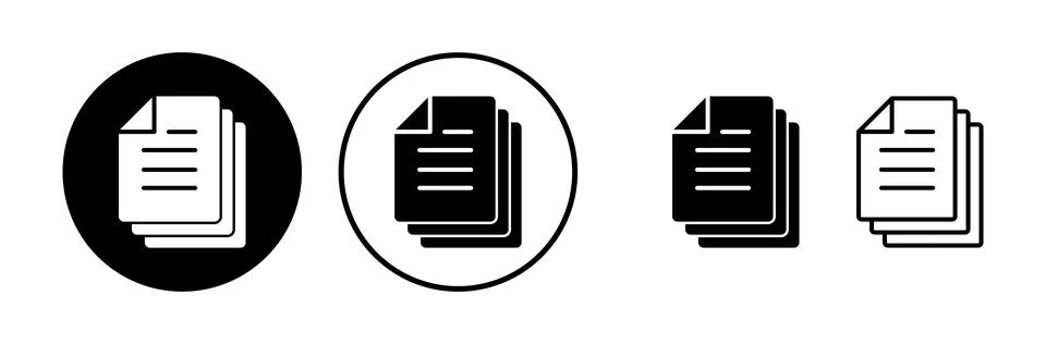 Document icon vector. Paper icon. File Icon Stock Illustration