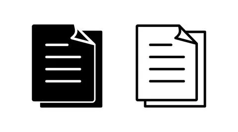 Document icon vector. Paper icon. File Icon Stock Illustration