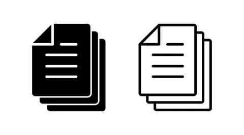 Document icon vector. Paper icon. File Icon Stock Illustration