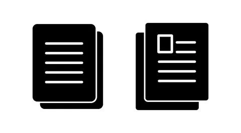 Document icon vector. Paper icon. File Icon Stock Illustration