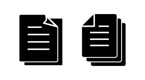 Document icon vector. Paper icon. File Icon Stock Illustration