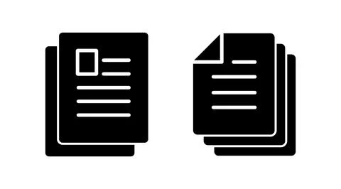 Document icon vector. Paper icon. File Icon Stock Illustration