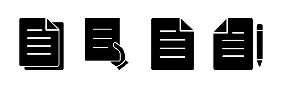 Document icon vector. Paper icon. File Icon Stock Illustration