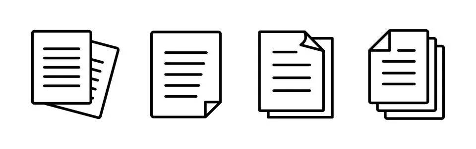 Document icon vector. Paper icon. File Icon Stock Illustration