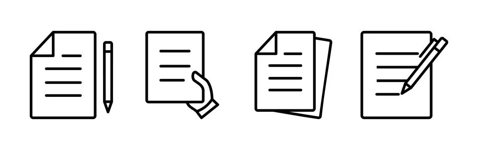 Document icon vector. Paper icon. File Icon Stock Illustration