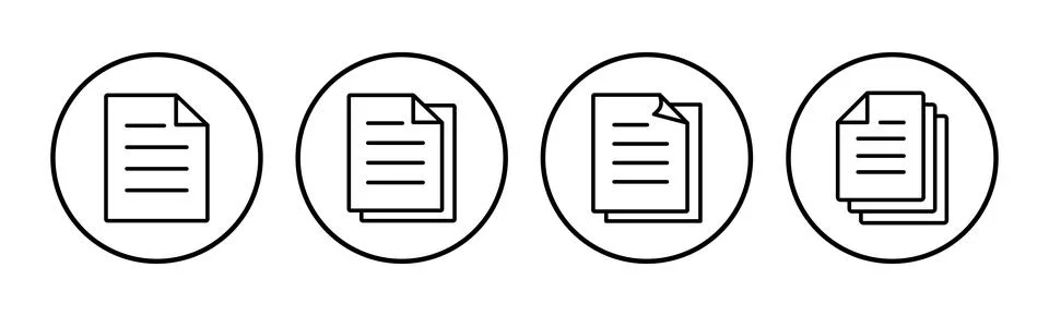 Document icon vector. Paper icon. File Icon Stock Illustration
