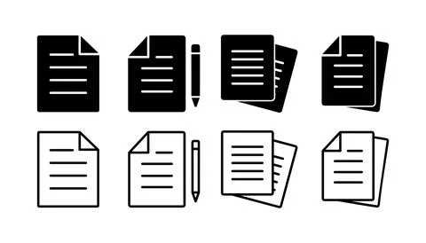 Document icon vector. Paper icon. File Icon Illustrazione stock