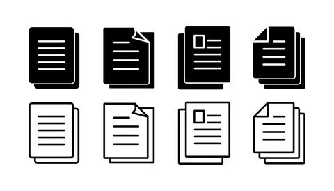 Document icon vector. Paper icon. File Icon Stock Illustration