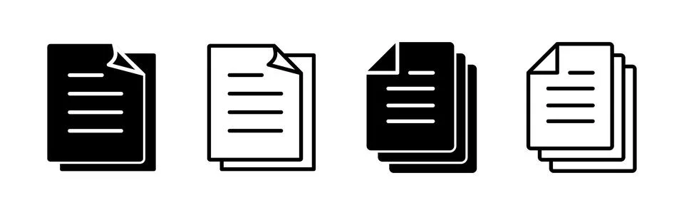 Document icon vector. Paper icon. File Icon Stock Illustration