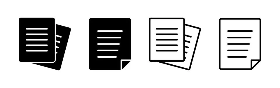 Document icon vector. Paper icon. File Icon Stock Illustration