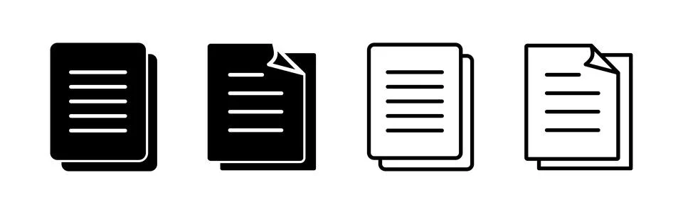 Document icon vector. Paper icon. File Icon Stock Illustration