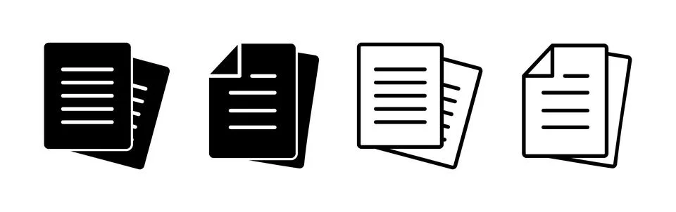 Document icon vector. Paper icon. File Icon Stock Illustration