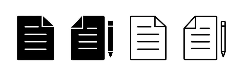 Document icon vector. Paper icon. File Icon Stock Illustration