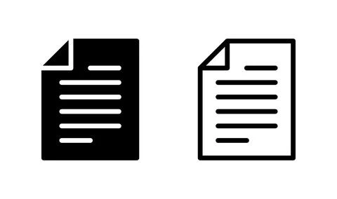 Document icon vector. Paper icon. File Icon Stock Illustration