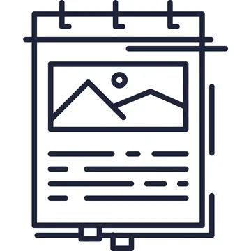 Document icon vector paper report page simple 库存插图