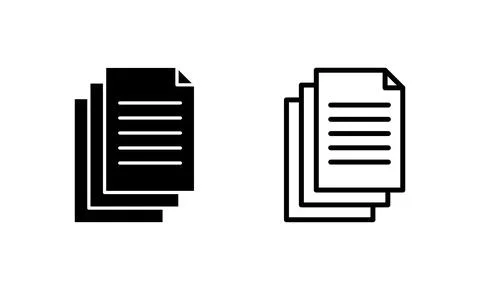 Document icon vector. Paper sign and symbol. File Icon Stock Illustration
