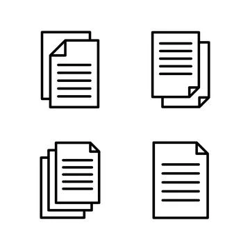 Document icon vector. Paper sign and symbol. File Icon Stock Illustration