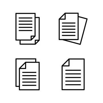 Document icon vector. Paper sign and symbol. File Icon 库存插图